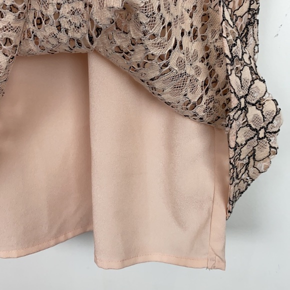 Karl Lagerfeld 10 Lace Bow Top Blouse Blush Pink - Picture 6 of 10